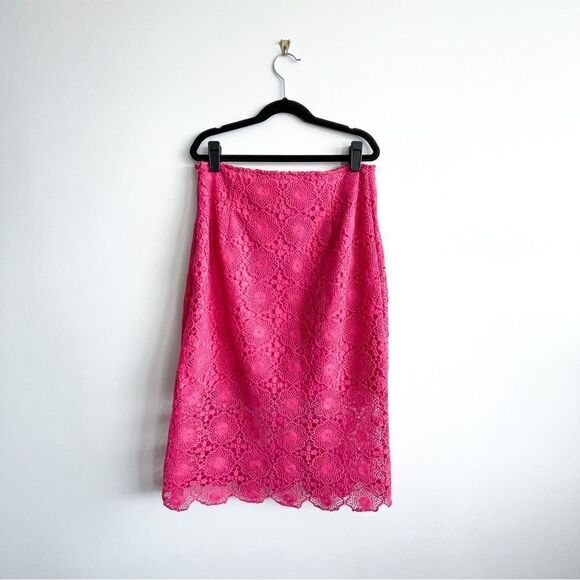 Kensie Lace Skirt Pink Side Zip Lined Women's S - Picture 2 of 9